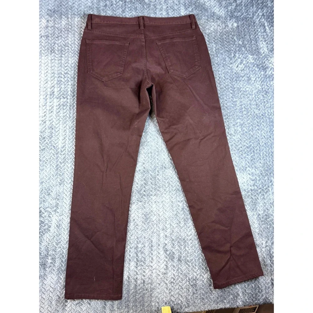 Banana Republic Traveler Pants Mens 32x30 Brown Slim Fit Denim Cotton Mid Rise